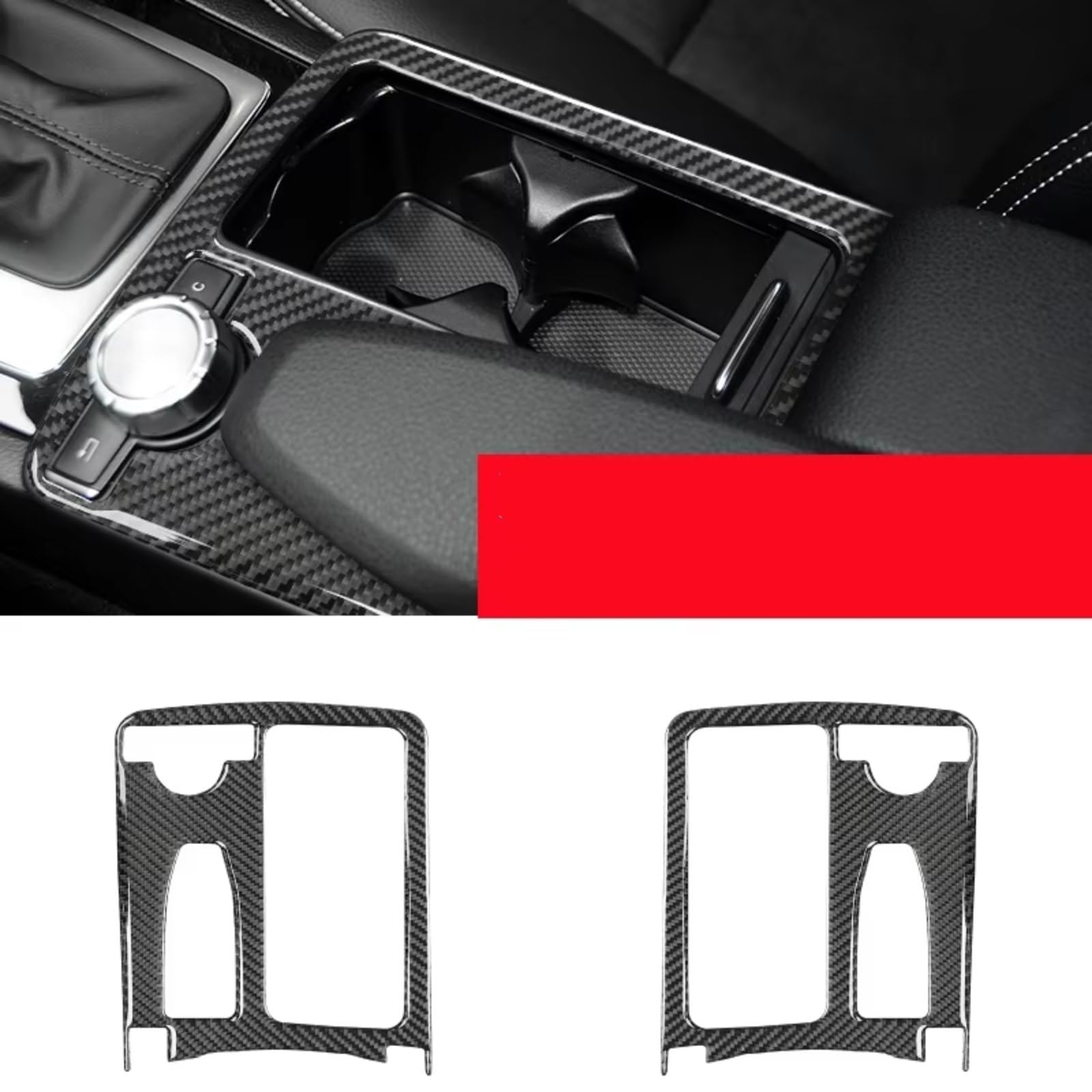 Garniture de couverture de panneau de climatisation en Fiber de carbone de voiture adaptée pour