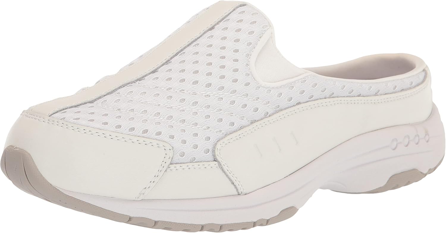 Easy Spirit Women's TRAVELTIME598 Mule, White 140, 12