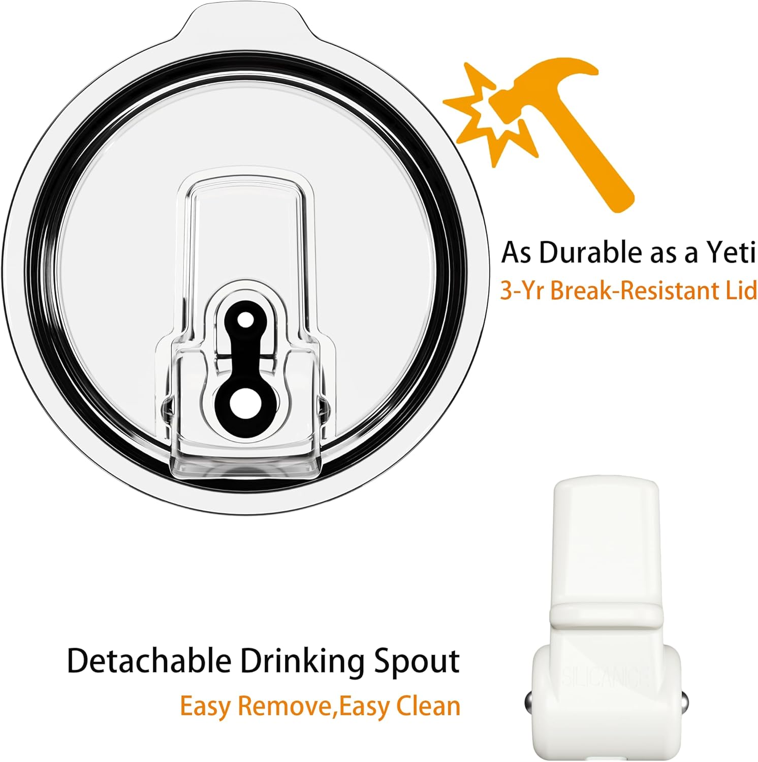 30oz Insulated Tumbler with Handle, Leakproof Lid with Removable Spout and Straw, Double Wall Stainless Steel, Cup Holder Friendly, Travel/Gym/Office/Home - Black - Image 4