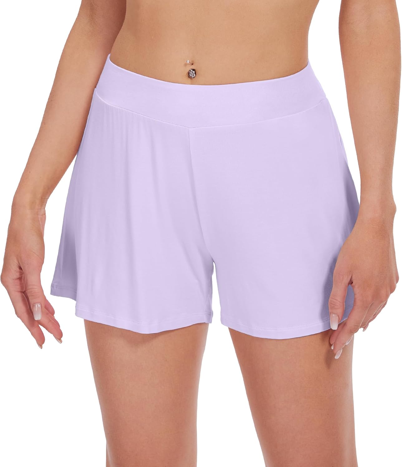 WiWi Viscose from Bamboo Pajama Shorts for Women Soft Casual Sleep Wide Leg Lounge Bottoms Pj S-XXL - Image 3