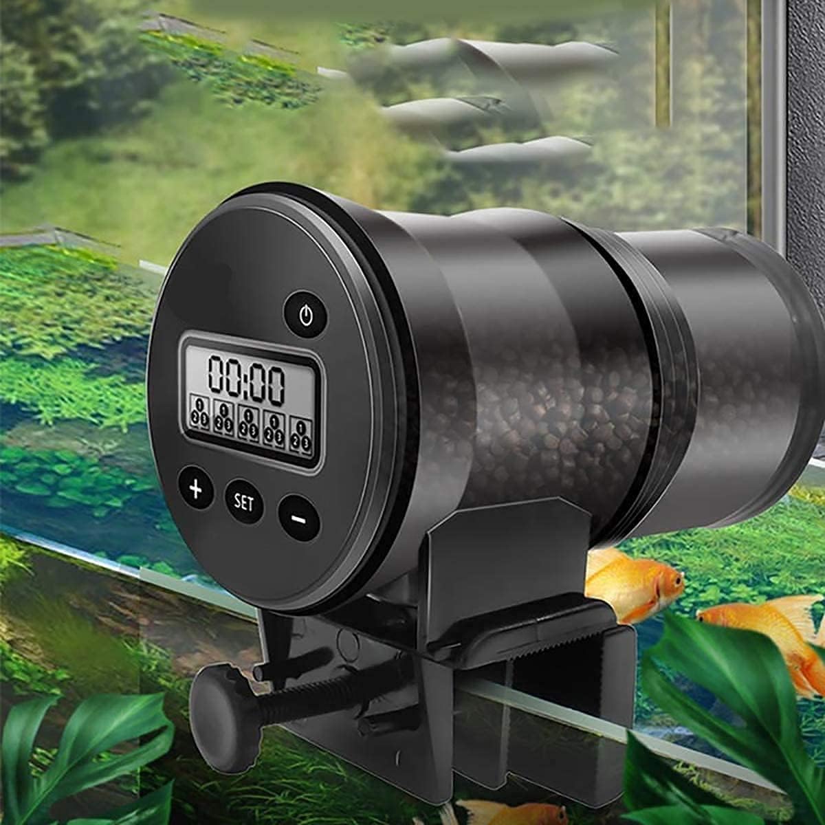 Liusj JUnst Fish Feeder Automatic Fish Feeder,Programmable Electric Fish Food Dispenser for Fish Tank,Vacation,Holidays