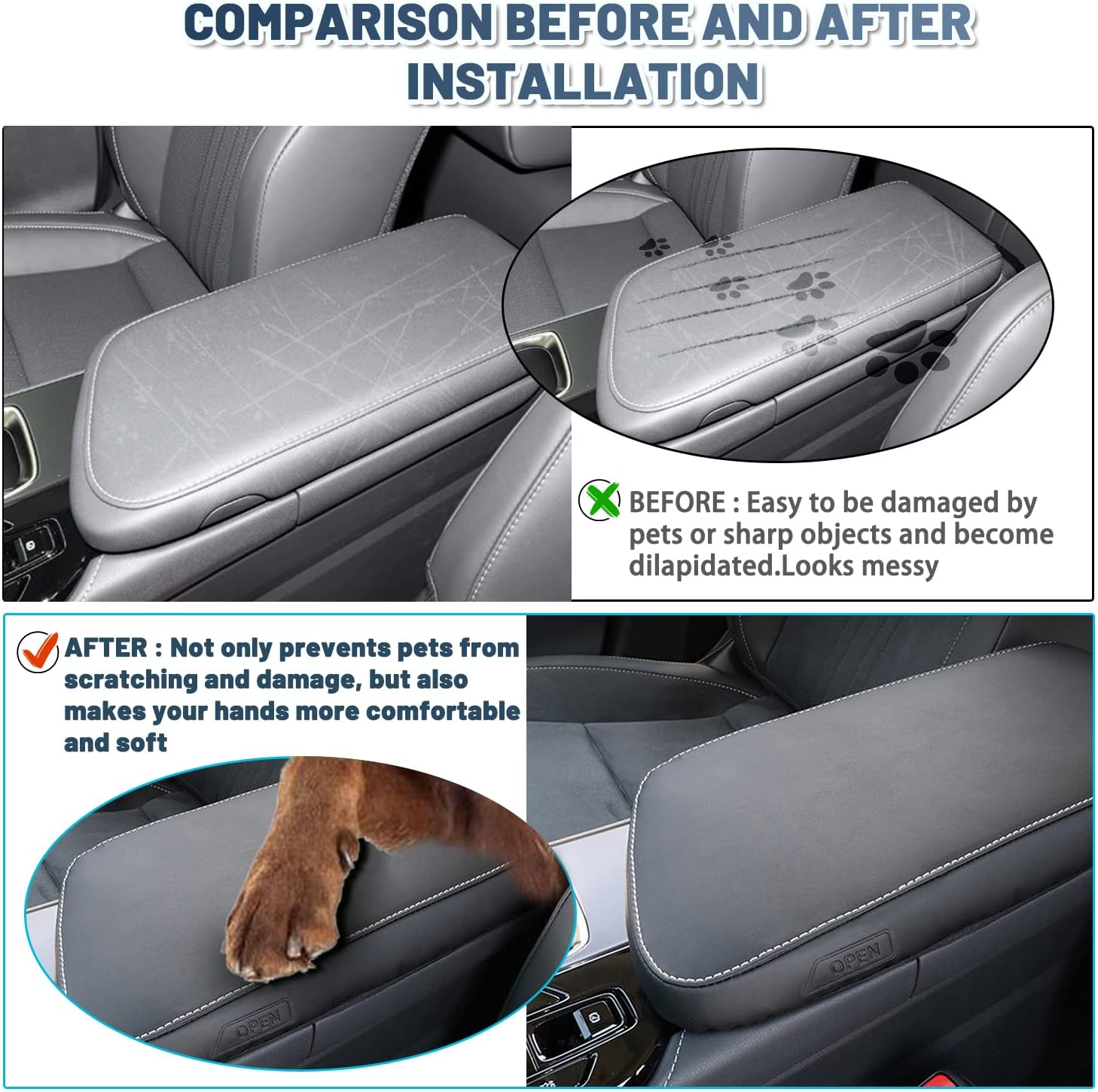 Ruiya 2022-2025 2026 Lexus NX Armrest Cover for Lexus NX350 Accessories Soft Comfy Center Console Cover Compatible with 2022 2023 2024 2025 2026 Lexus NX350/NX250/NX350h/NX450h+