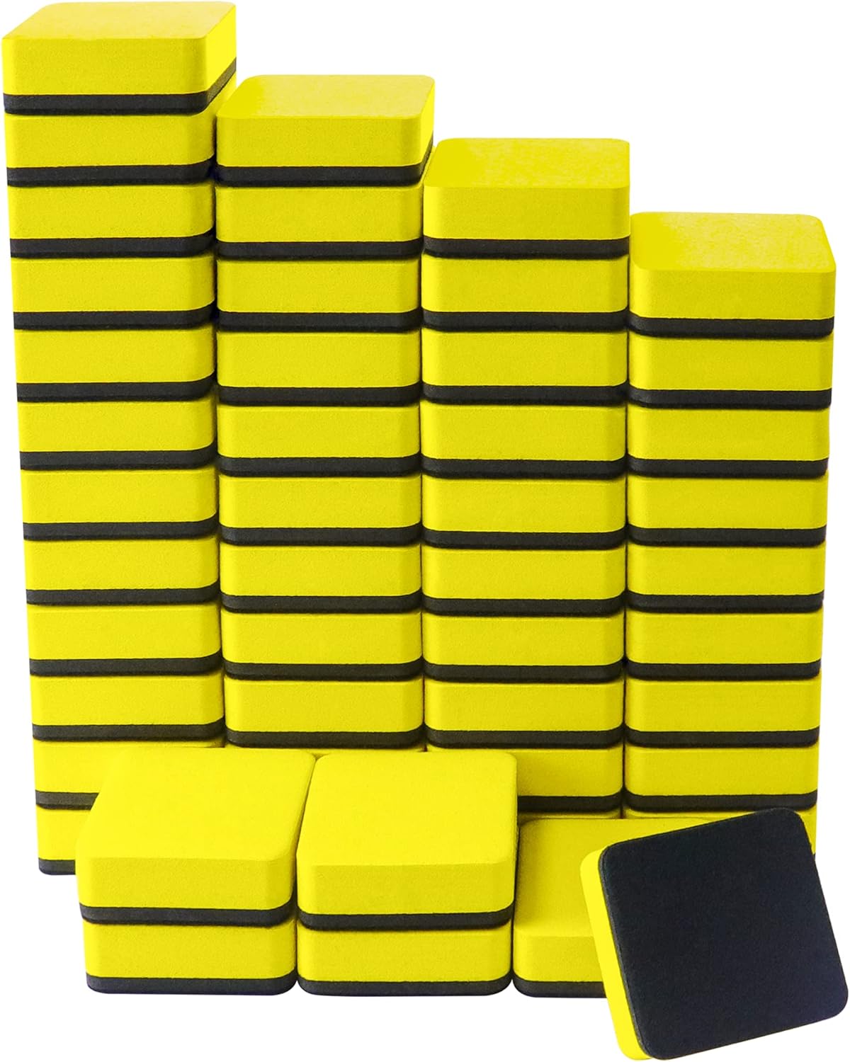 Dry Erase Erasers, 48 Pieces Mini Magnetic Whiteboard Erasers Dry Erase Erasers Chalkboard Erasers for Home, Classroom, Office : Office Products
