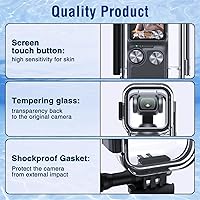 Vista 4 de Carcasa impermeable para DJI Osmo Pocket 3, pantalla táctil subacuática buceo carcasa protectora impermeable hasta 164.0 ft/164/ft con soporte