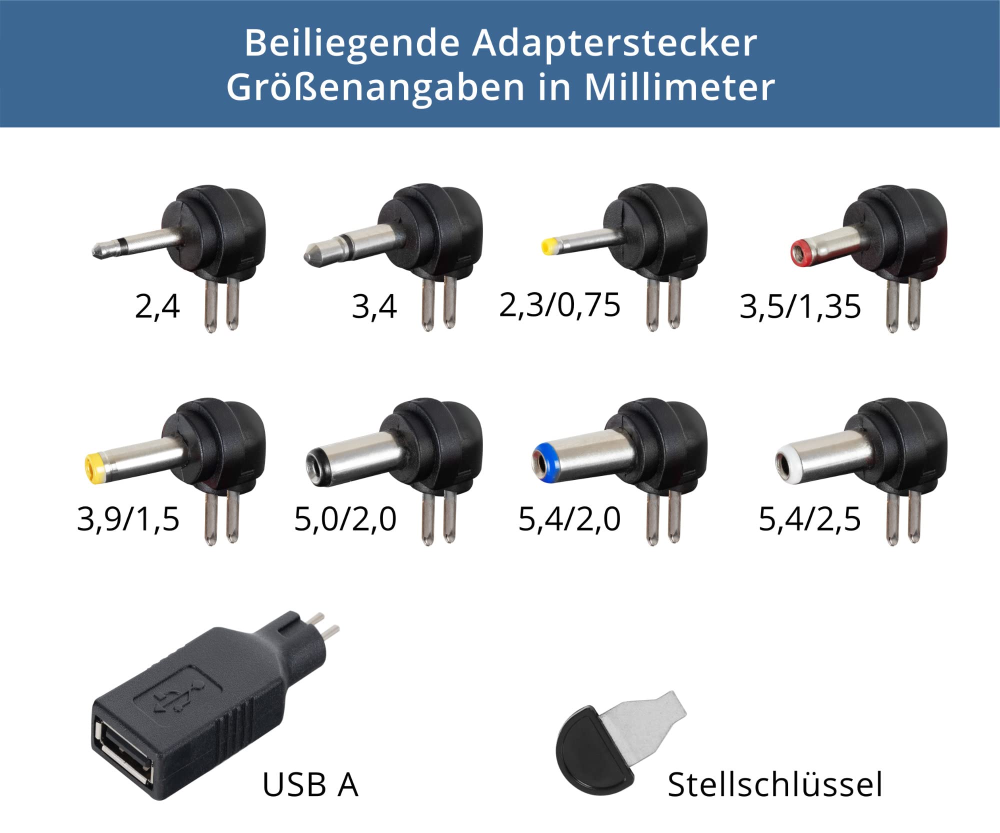 McGrey UAD-1000 Fuente Universal 1A para Dispositivos electrónicos. Corriente 1000 mA, Voltaje Ajustable 3-12V, polaridad Intercambiable. Incluye 8 adaptadores y Adaptador USB.