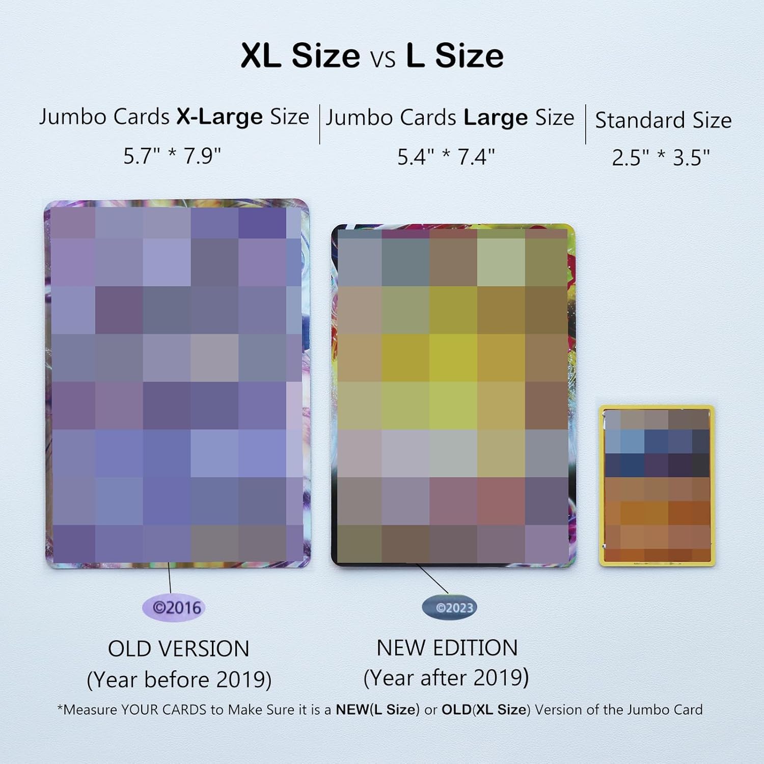 Jumbo Card Sleeves Size L:5.4 x 7.4 Inch - Card Sleeves for Oversized TCG Trading Cards (50pcs)