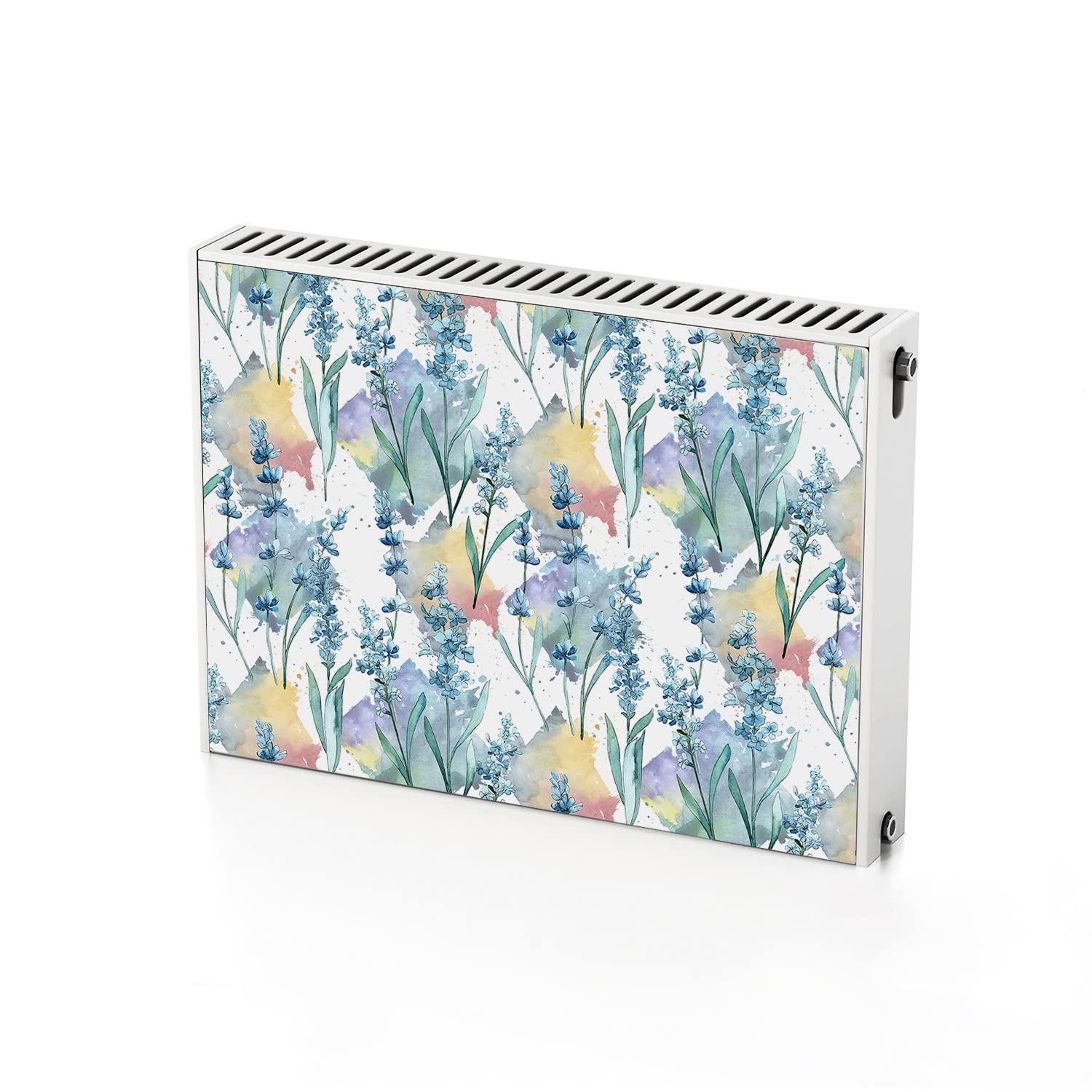 Autocollant de radiateur fleurs colorées avec plaque aimantée de chauffage 80x60 cm