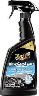 Meguiar's New Car Scent Protectant Spray - Car Interior Cleaner for Vinyl, Rubber and Plastic, Contains UV Protection and Leaves a Rich, Satin Shine with a Pleasant New Car Smell, 16 Oz