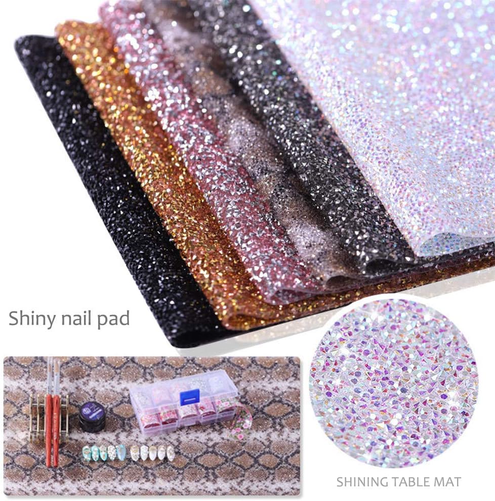 HUIOP Diamond Nail Mat Manicure Hand Mat Nail Art Cushion Pad Hand Holder Cushion Manicure Tool for Nail Salon, 8