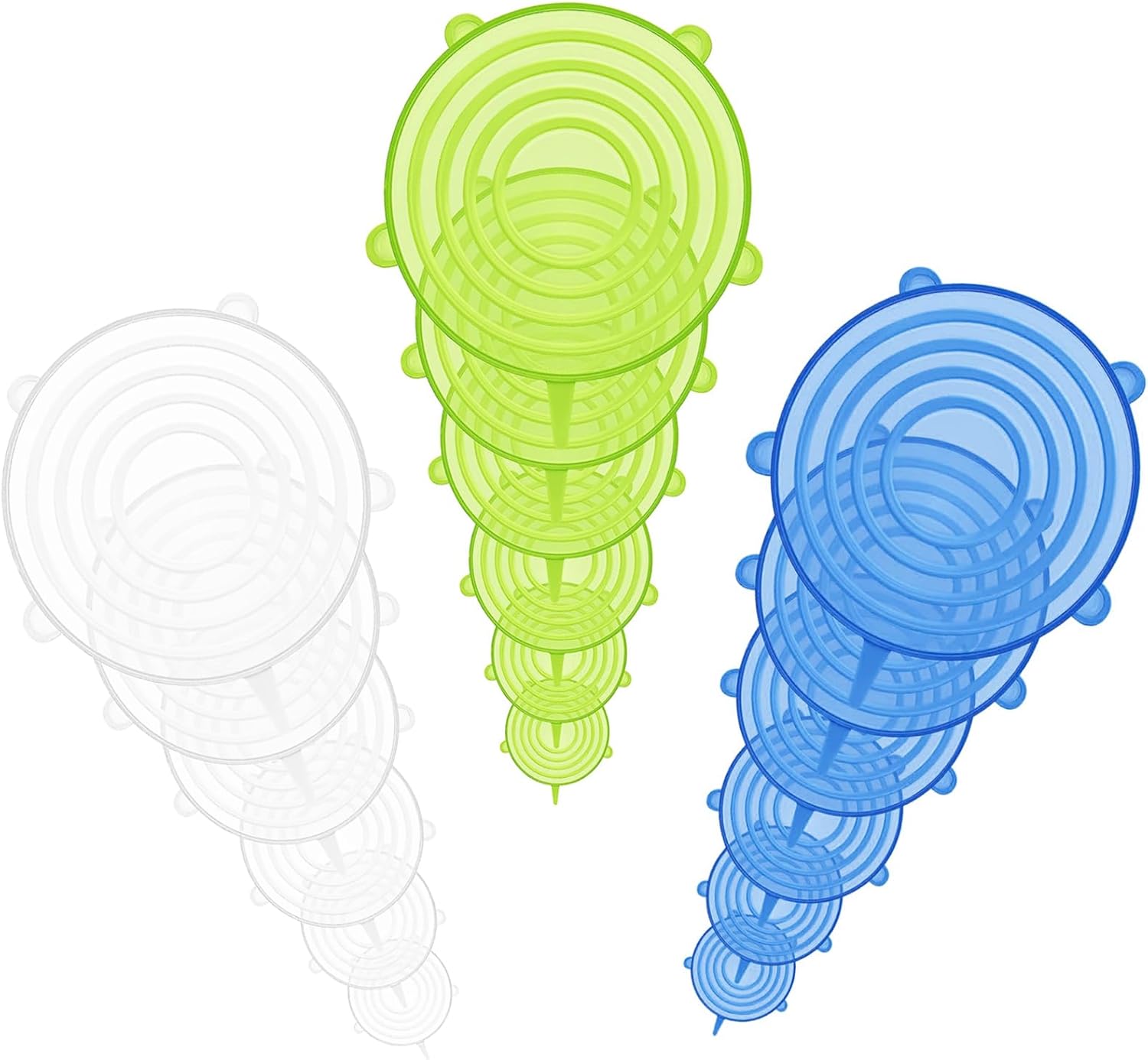 12 Coperchi In Silicone Estensibili - Universali Per Lattine, Barattoli, Tazze, Senza BPA - Foto 6