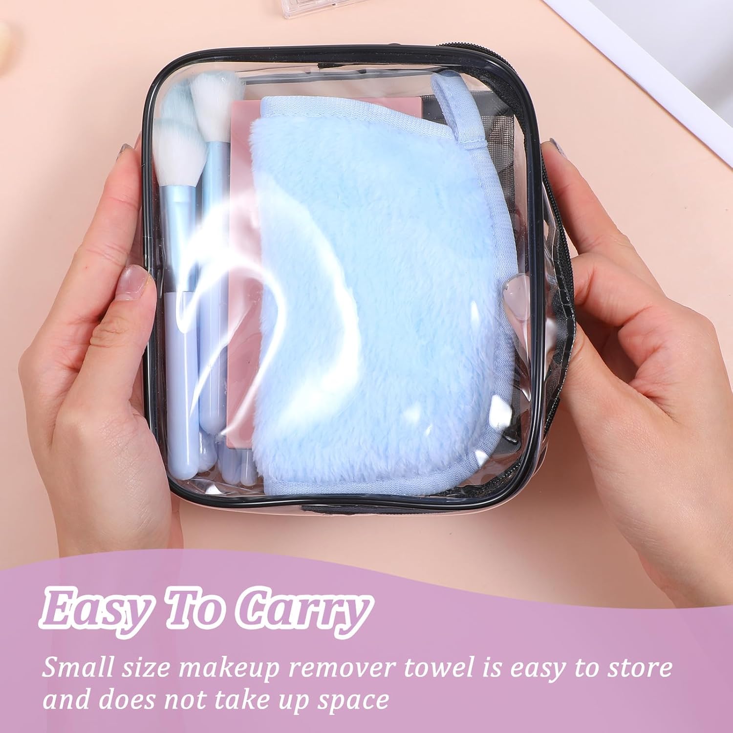 48 Pcs Makeup Remover Cloths Reusable Washable Remover Pads Soft Microfiber Washcloths Facial Cloths Makeup Towels for Women, 5.5 x 6.3 Inch(8 Colors)
