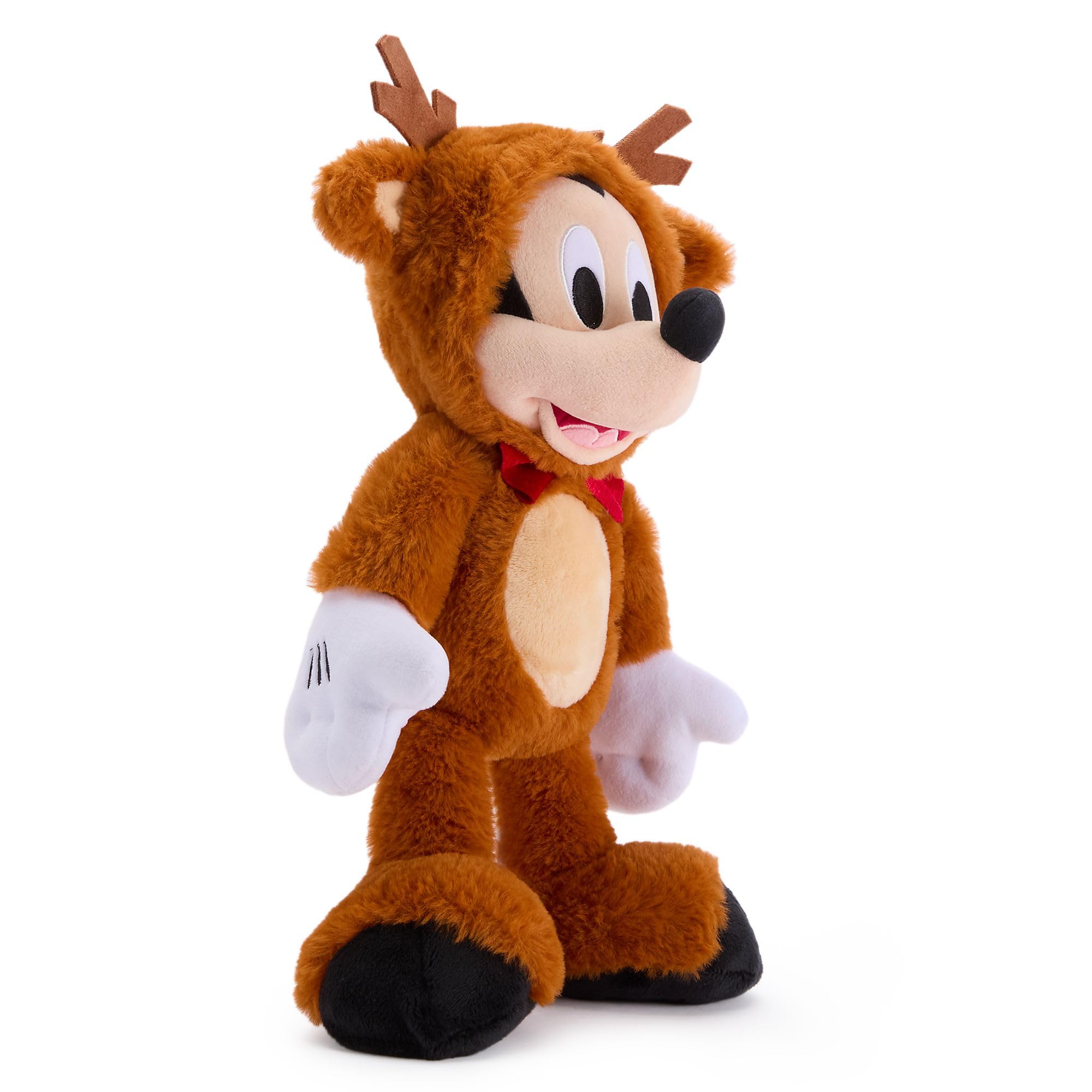 Disney Store Official Peluche Medio di Topolino in Versione Renna, con Costume Natalizio, Perfetto Come Decorazione Natalizia, Come Regalo o per Collezionisti, 34 cm