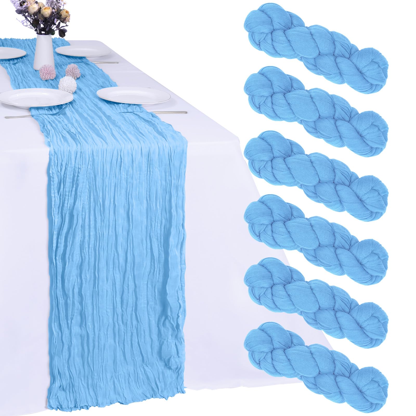 Sage Green Cheesecloth Table Runners - 10 Pack -25