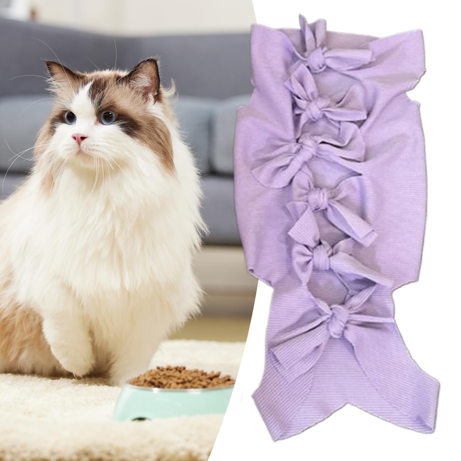 Combinaison Chirurgicale Réparatrice pour Chat Femelle Respirante | Vêtement de Protection Anti-Léchage pour Chats,Combinaison Douce Soins à Domicile Confort Intérieur