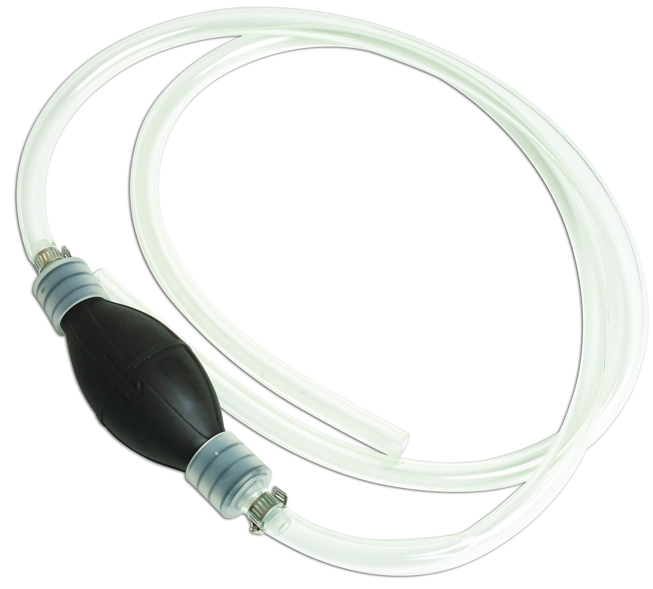 Pompe Transfert Manuel Laser 3719 - Pour Carburant, Huile, Eau - Avec 2 Tuyaux 90cm - Voiture, Moto, Bateau