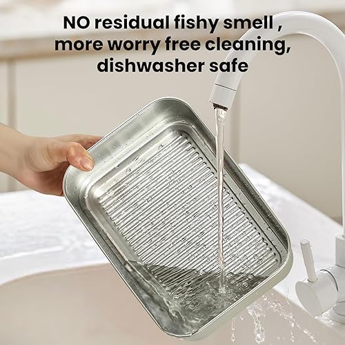 Miniatura 3 de Contenedores de almacenamiento de alimentos de acero inoxidable de 44 onzas con tapas, recipientes de metal para almacenamiento de alimentos,