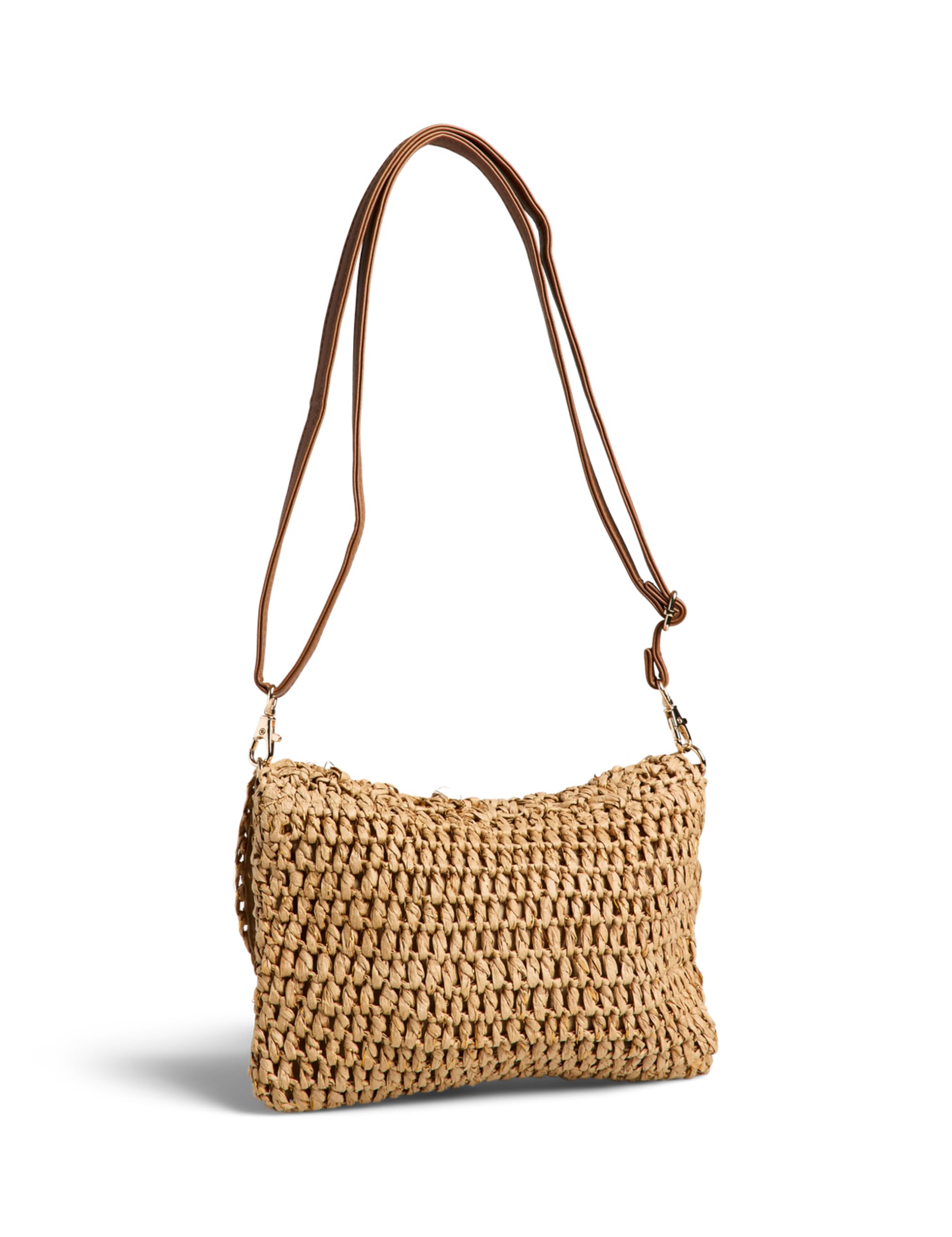 PIECES Pcbarbera Top Noos en Dentelle, Sac Femme, Nature/détail : Lurex doré, L