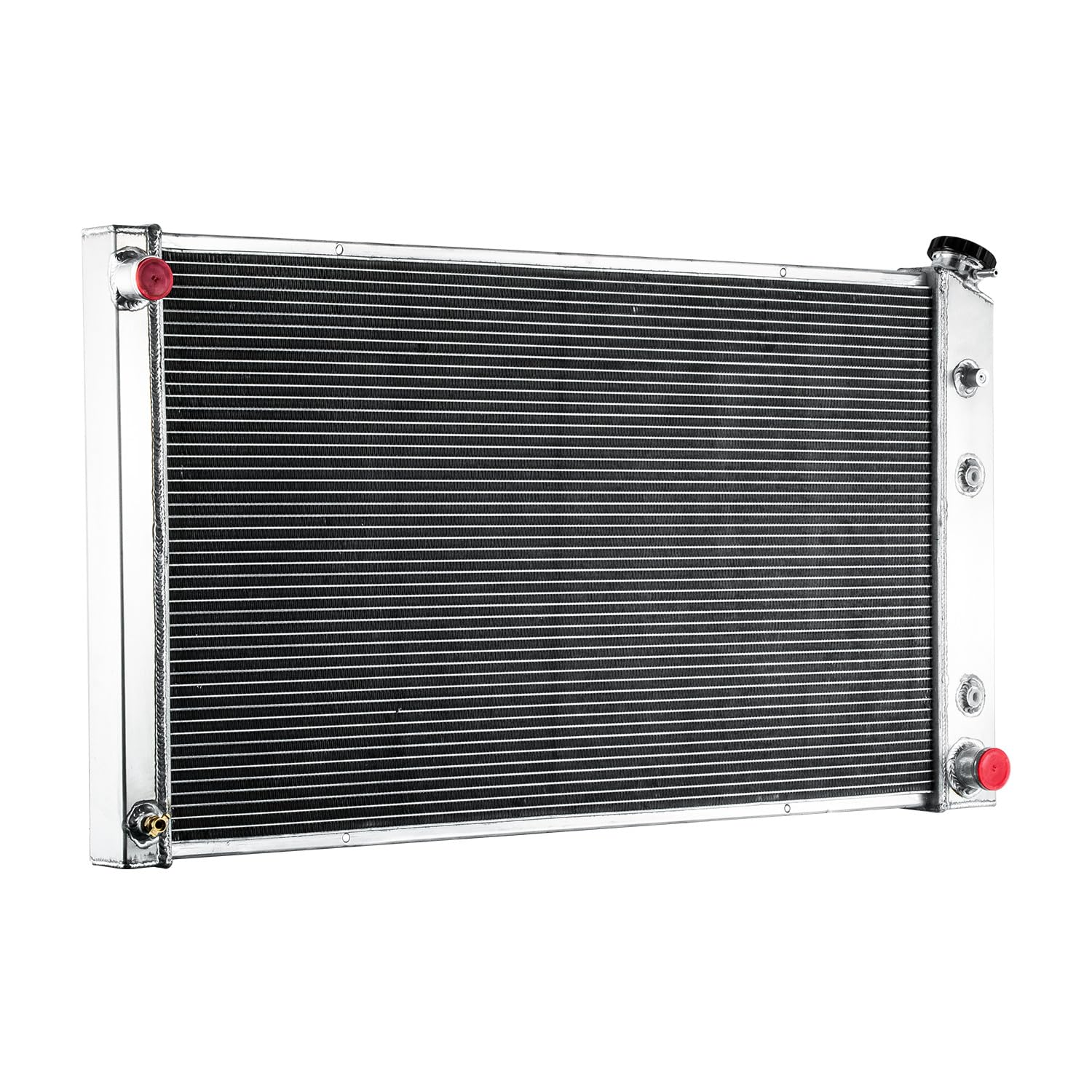 KUUHLERSAT All Aluminum Radiator For 1989 1990 1991 Chevy GMC R/V R2500 R3500 Suburban V8 7.4L Engine 89 90 91, 4 Row Core Cooling Radiators Crossflow