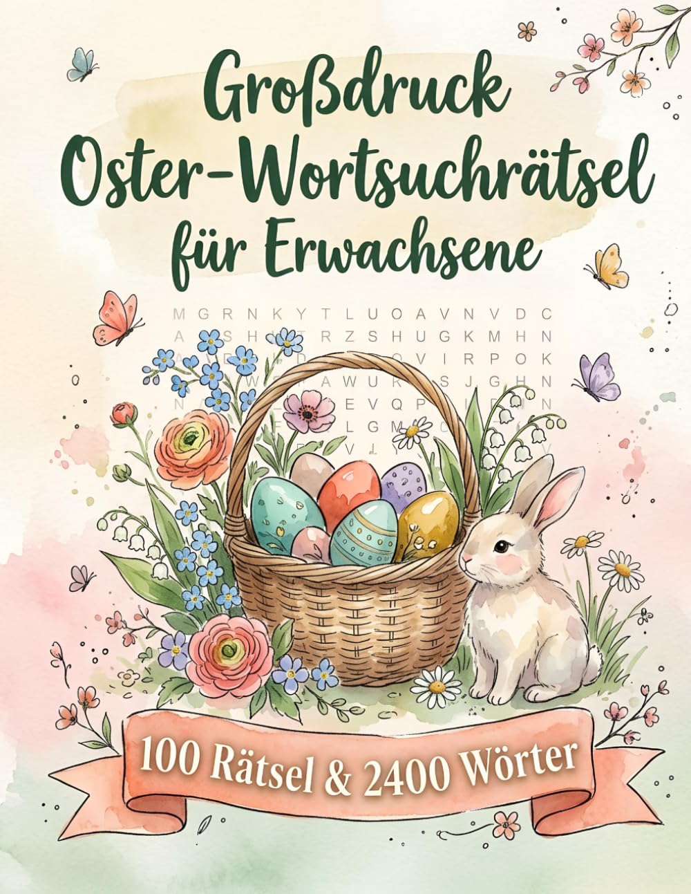 Großdruck Oster-Wortsuchrätsel für Erwachsene - 100 Rätsel & 2400 Wörter: Mit Lösungen - Entspannung & Wortsuche zu Ostern