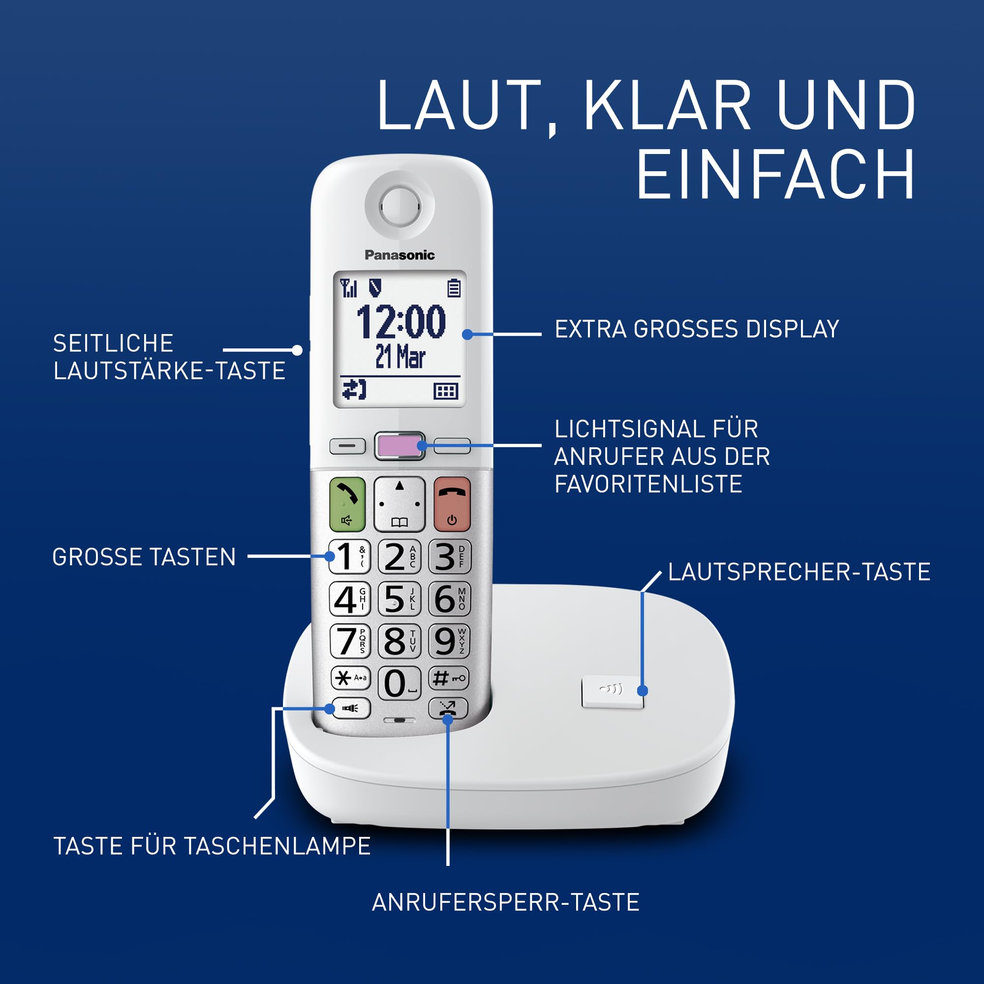 Panasonic KX-TGU410EXW digitales schnurloses Telefon – Bild 2