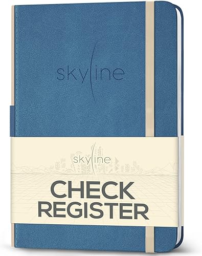 Skyline Registro de cheques - Libro de registro contable para ingresos y gastos - Chequera de transacciones para pequeñas empresas - Cuaderno de
