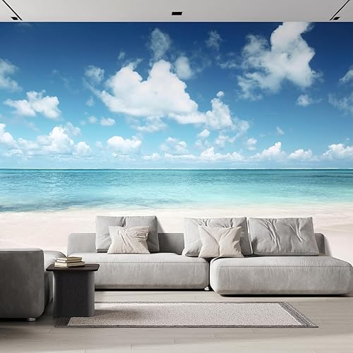 wall26 Sand of Beach Caribe Sea - Mural de pared extraíble autoadhesivo grande - 66x96 pulgadas