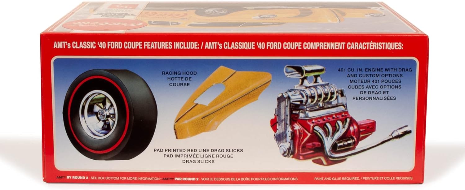 Skill 3 Model Kit 1940 Ford Coupe Coca-Cola 1/25 Scale Model by AMT