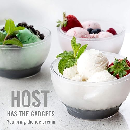 Miniatura 8 de Host Cuencos congelados para helados con agarre de silicona cómodo, cuenco aislado de doble pared para cereales, frutas, acai, postres, fiesta al