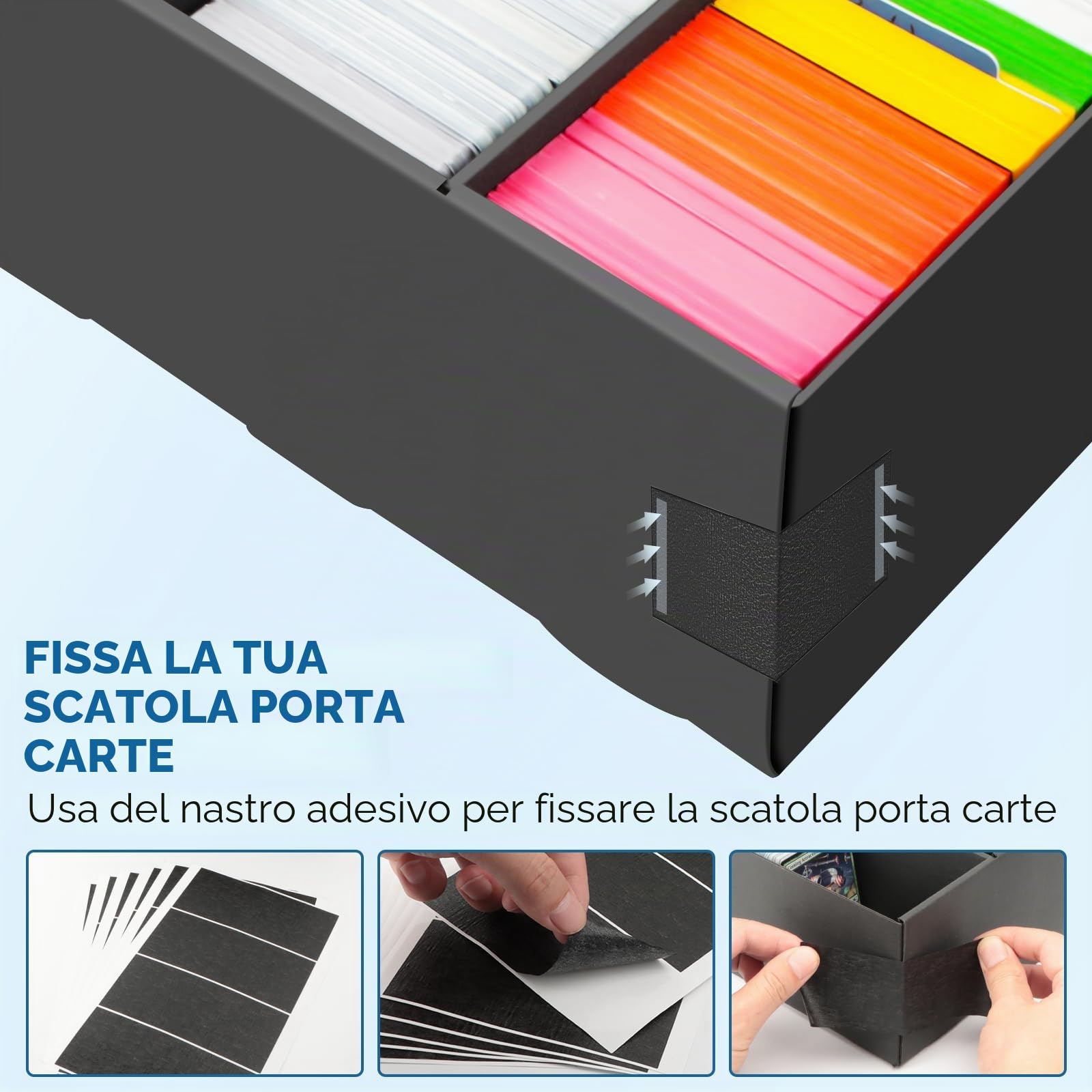 4 Pcs Scatola per Carte per 13760 Carte, Scatola Portaoggetti per Carte Collezionabili, con 48 Divisori, Scatole per Carte Collezionabili, Adatta per MTG, Carte Sportive