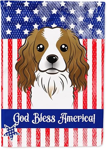 Vista 313 de Caroline's Treasures BB2171GF American Flag and Border Collie Garden Flag Mailbox Flag Decorative Yard Flag Banner Outside Patio Artwork Yard Flower