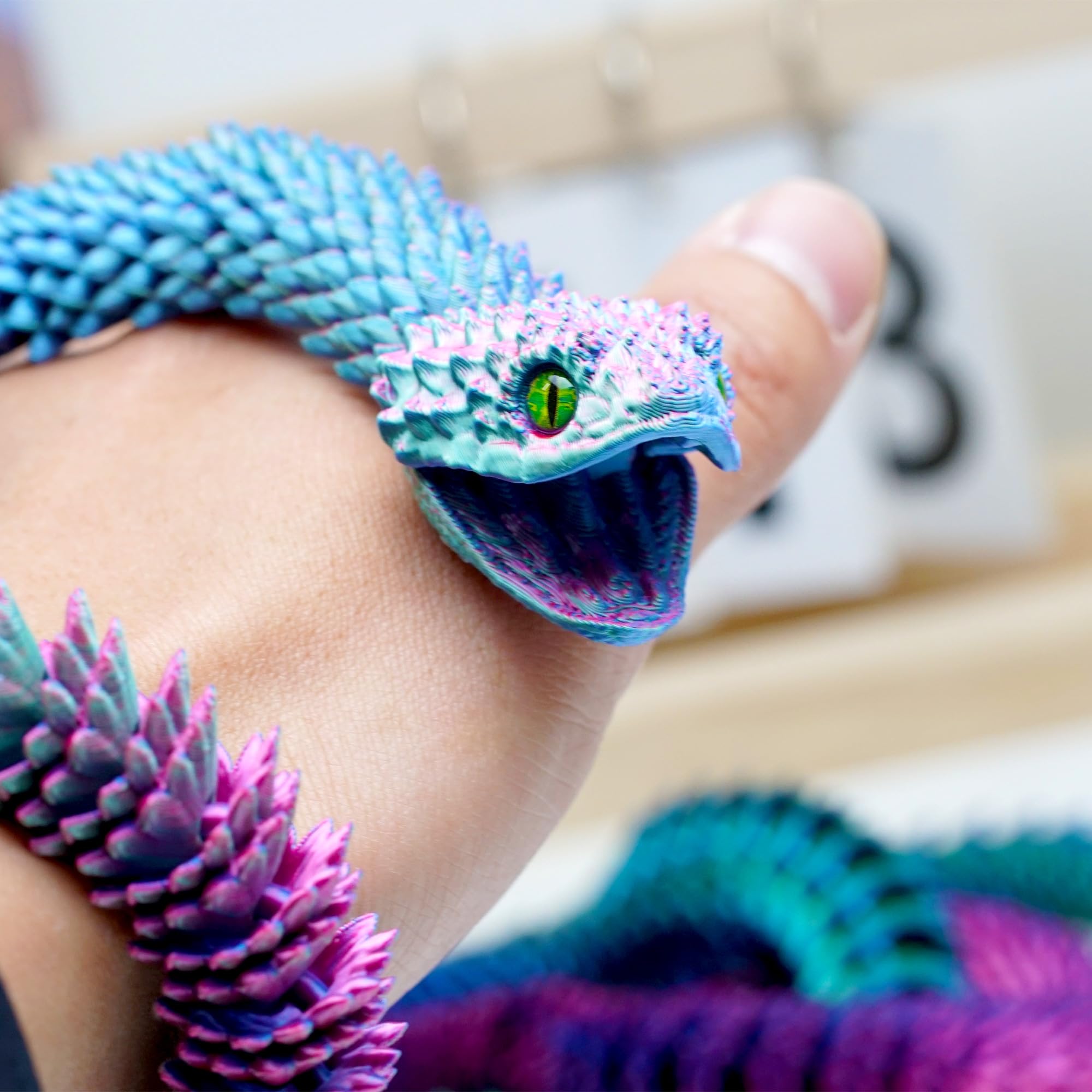 Amazon.com: 23.6inch 3D Printed Snake Models,Movable Teeth
