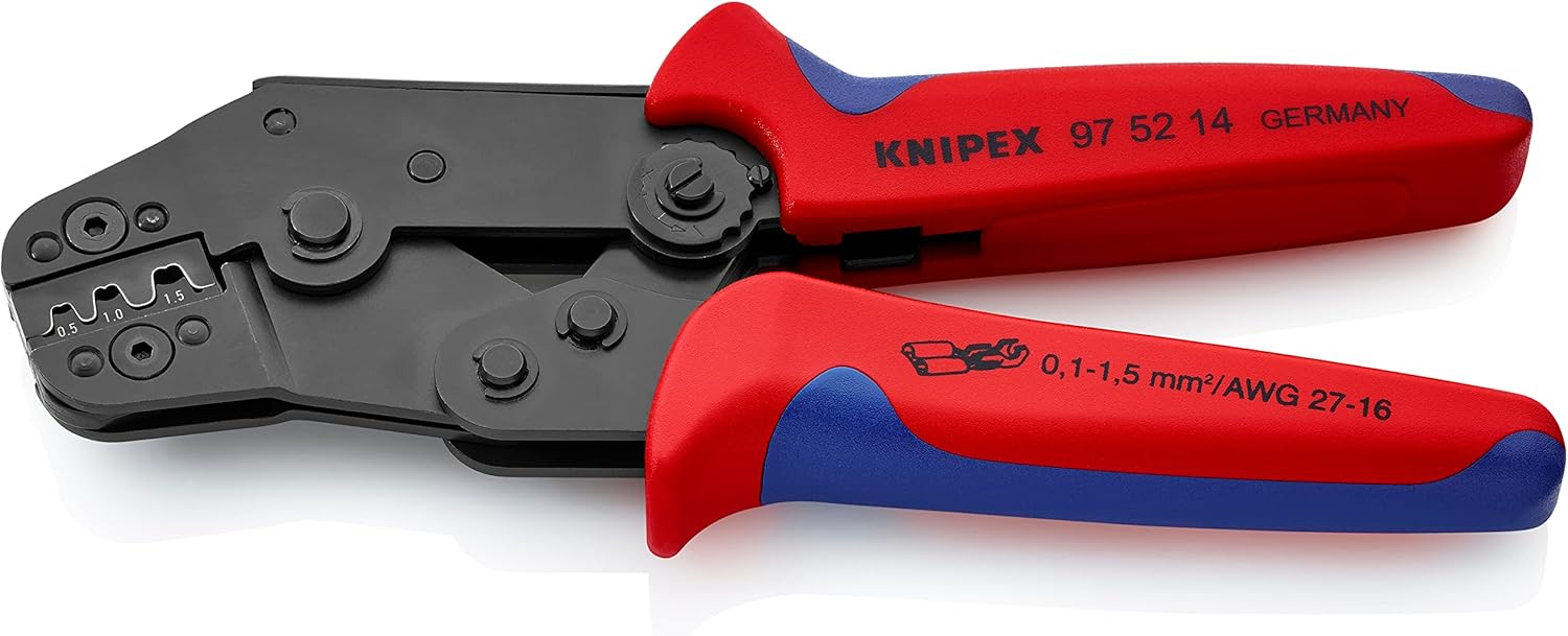 Knipex 97 52 14 Crimping Pliers for non-insulated open plug type connectors