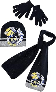 Ich einfach - Berretto invernale con visiera e guanti