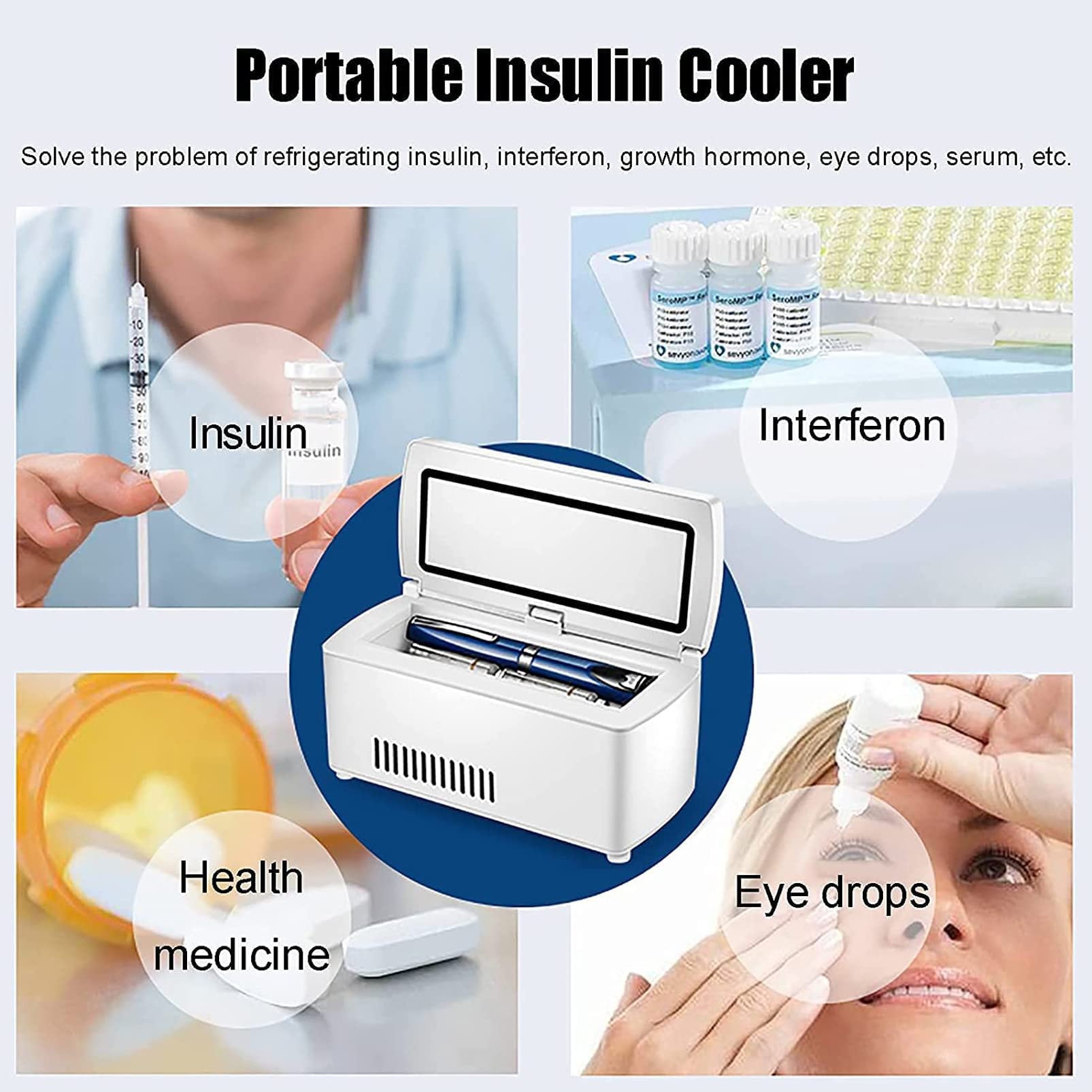 Amazon.co.jp: バッテリー付きミニ冷蔵庫薬用冷蔵庫とインスリン