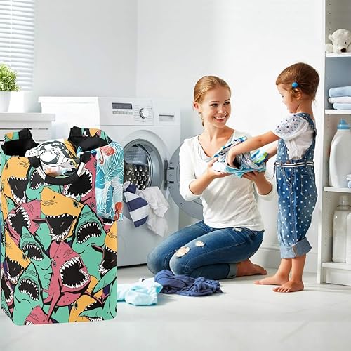 Miniatura 92 de visesunny Cesta de lavandería plegable para perro, marinero, animal, ancla de animales, con asa, juguetes y organización de ropa para baño