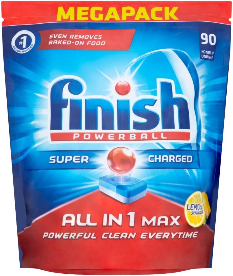 Finish Powerball Allinone Max Dishwasher Tablets Super Charged