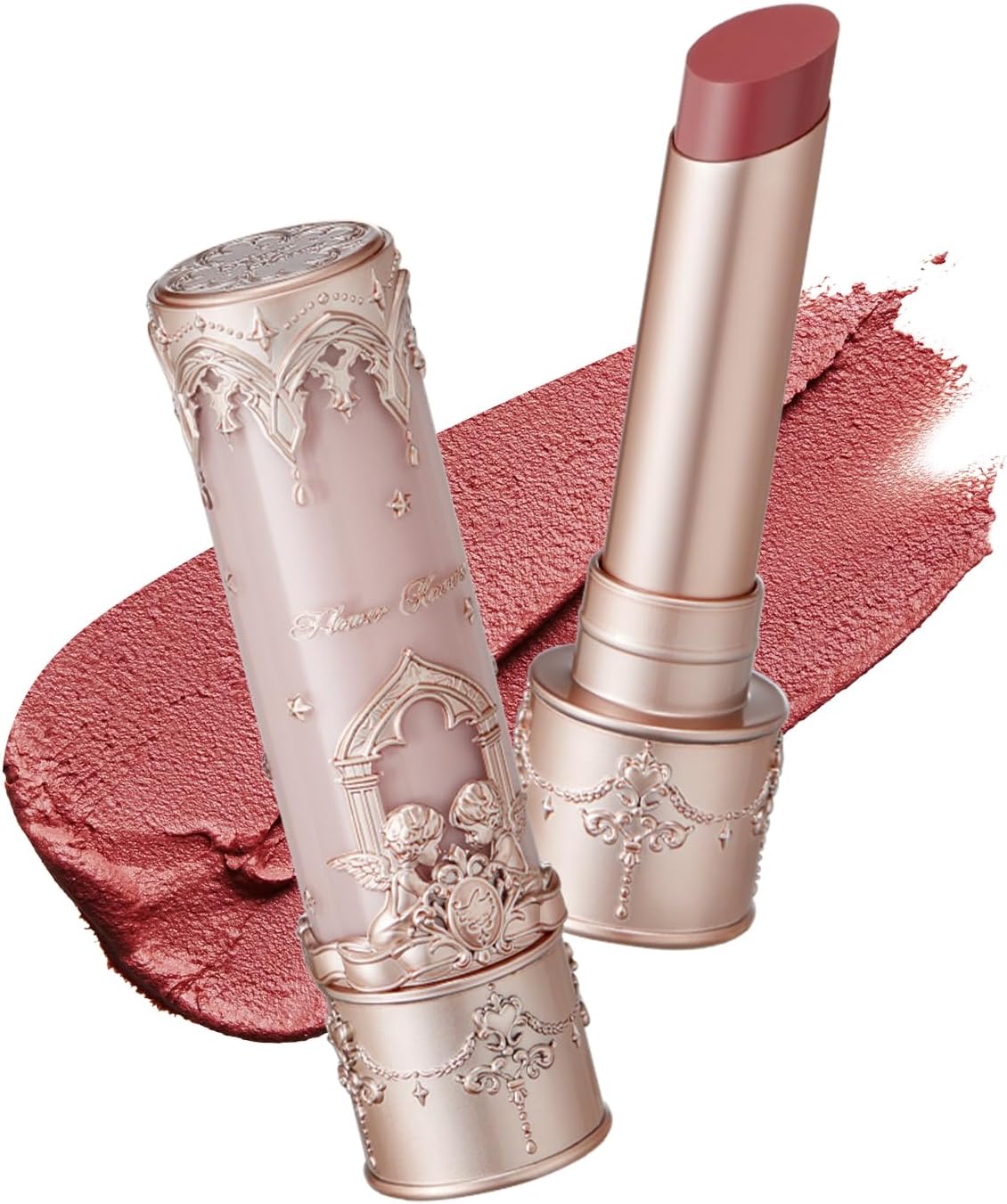 Flower Knows Little Angel Lip Mud Lipstick, Matte, Super Soft and Ultra Silky, Moisturising and Long Lasting Lip Makeup for Girls and Women, Vegan and Cruelty Free