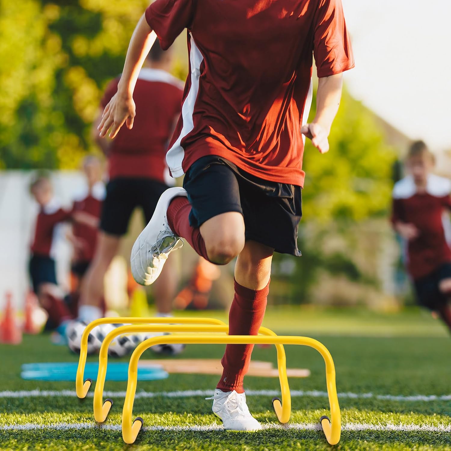 Wettarn 20 Pcs 9" Speed Training Agility Hurdles for Athletes Training Hurdles Reliable Training Hurdle Plyometric and All Purpose Hurdles Training Equipment for Soccer Basketball Football