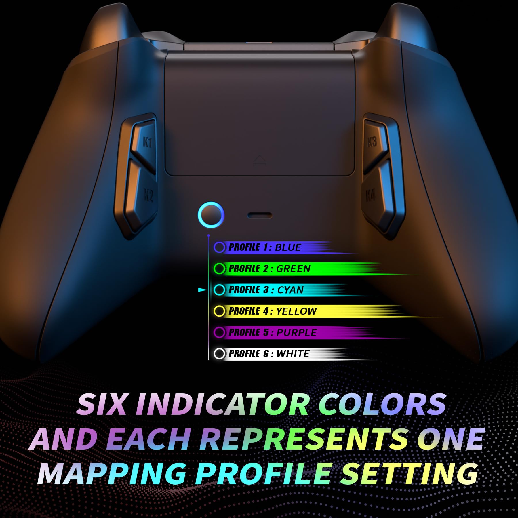 eXtremeRate VICTOR S Remap Kit per Xbox One S X Controller,6 Profili&Cover Posteriore&Grip&4 Tasti Posteriori per Xbox One S/X Joystick Model 1708(NON Include Controller)-Nero