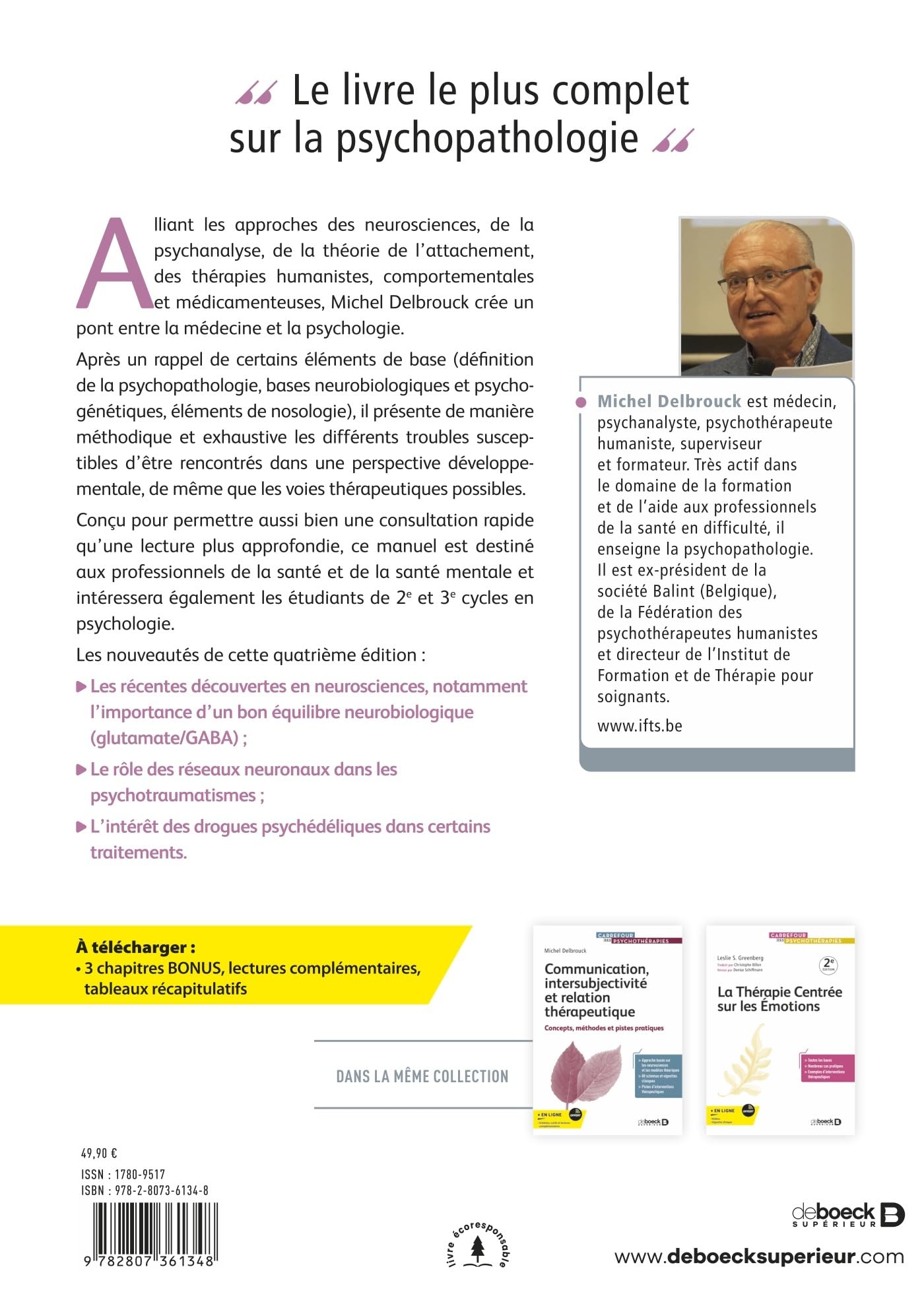 Psychopathologie et psychologie clinique: Manuel à l'usage du médecin et du psychothérapeute