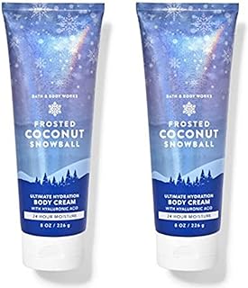 Bath and Body Works Gift Set of 2 - Body Cream - (Frosted Coconut Snowball), 2 Ounce