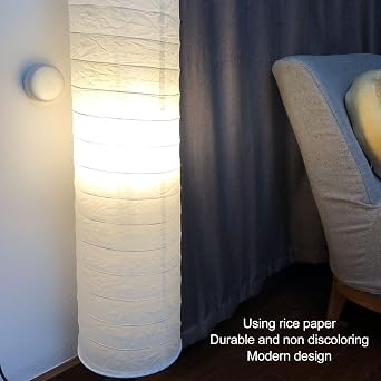 Maxmartt Floor Light Rice Paper Cover Floor Lamp Shade 94cm 37 Inch Rice Paper Lamp Protector Cover for Living Room Bedroom