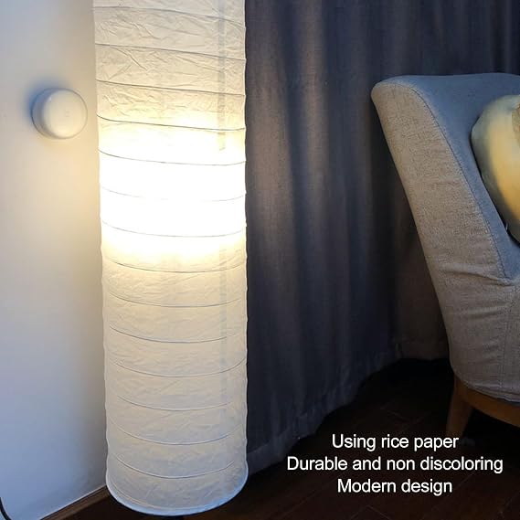 Maxmartt Floor Light Rice Paper Cover Floor Lamp Shade 94cm 37 Inch Rice Paper Lamp Protector Cover for Living Room Bedroom