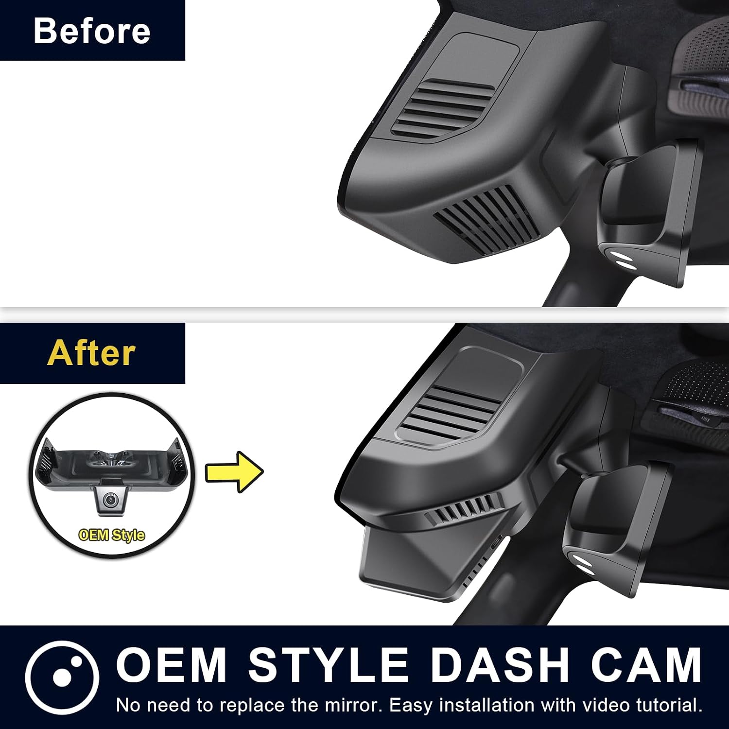 mangoal 4K Front & 2K Rear 2 Channel HDR Dash Cam, Dual STARVIS 2 IMX678 IMX675 for Mercedes-Benz G-Class W465 2025, AMG G63 2025(Model C), 4MATIC, OEM Look, 5GHz WiFi, GPS, App & WiFi, 128GB Card