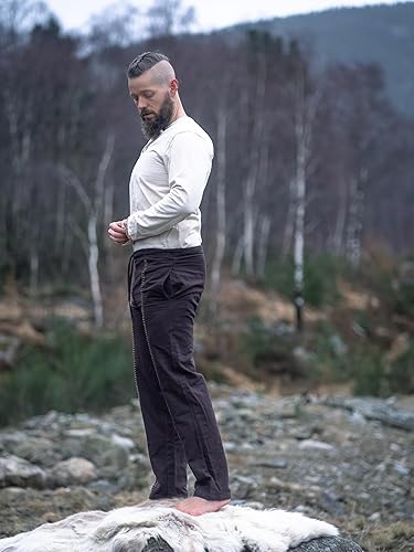 Leonardo Carbone Ritter-Kostüm Schlichter Mittelalter Gürtel Aus Leder Schwarz 190cm S0za10f8