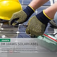 Vista 3 de Solar Extension Cable 20ft, 10 AWG Solar Panel Wire Professional Connection Female and Male Connectors, Tinned Copper Wire for Home, Boat, RV