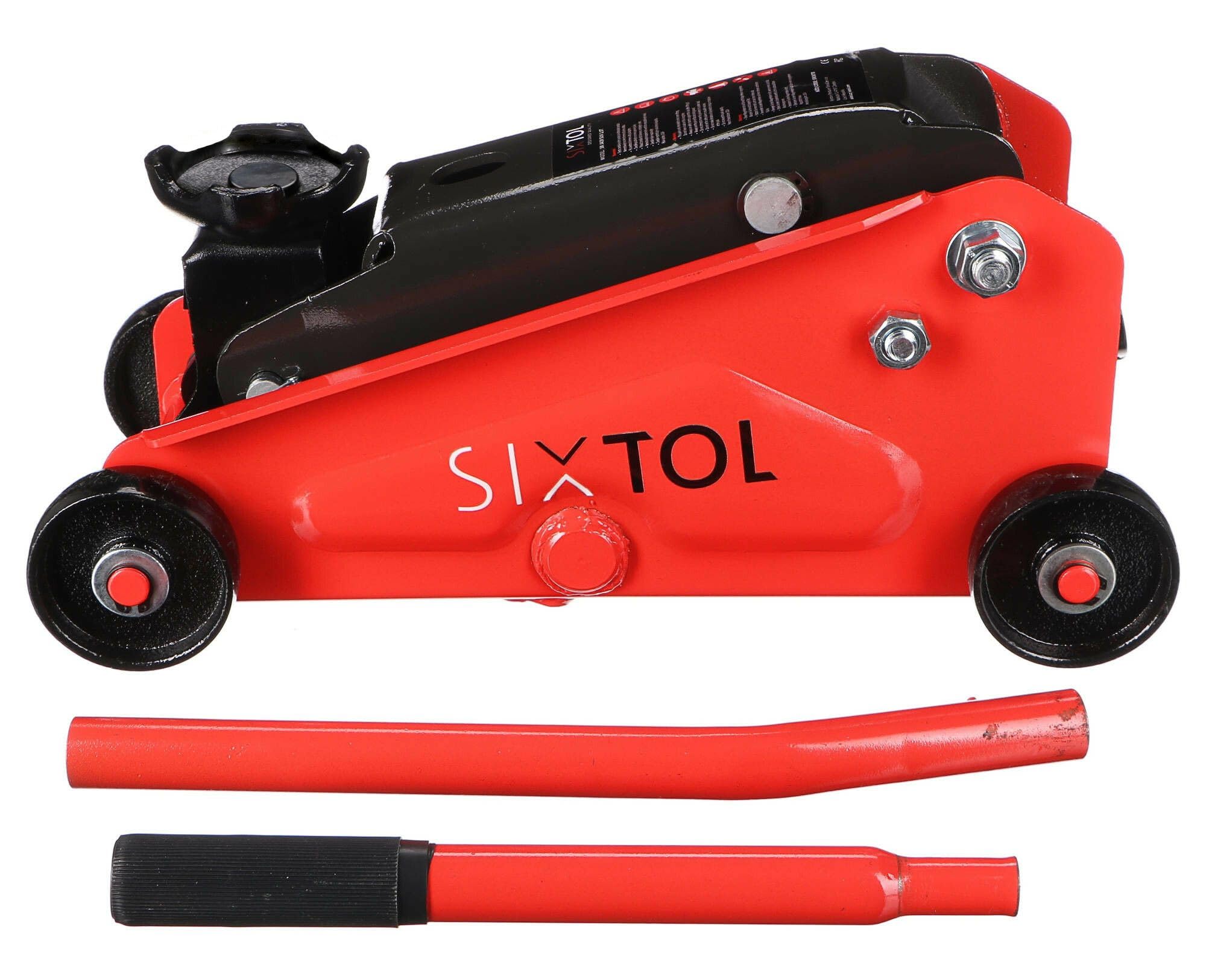 SX Jack SUV 2,5T | Gato hidráulico | 2,5 toneladas | SUV | Rango de elevación más Alto | móvil | Estructura de Acero | maletín de Transporte, Rojo