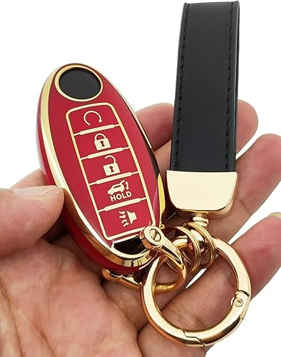 Miniatura 10 de Funda para llavero de TPU para Infiniti JX35 Q50 Q60 QX80 para Nissan Altima Murano Pathfinder Maxima Rogue Key Fob