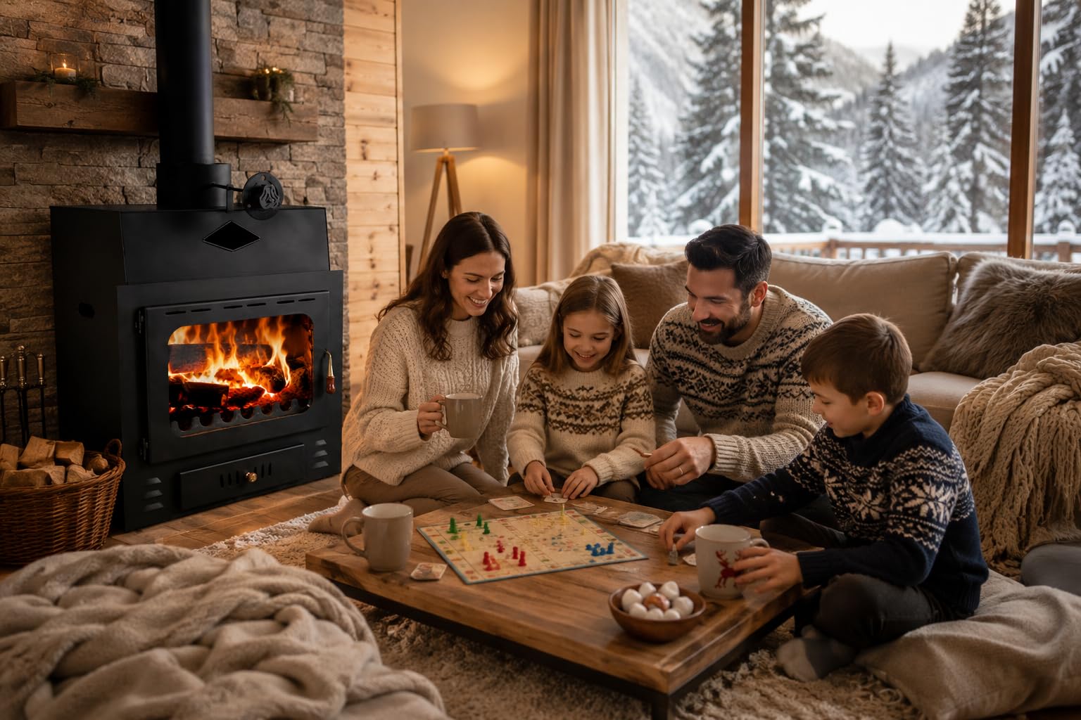Prity G - Inserto per camino | 16 kW di potenza di riscaldamento | Efficienza A | Tubo di fumo Ø 200 mm | guida ad aria | forno a legna compatto per grandi spazi abitativi