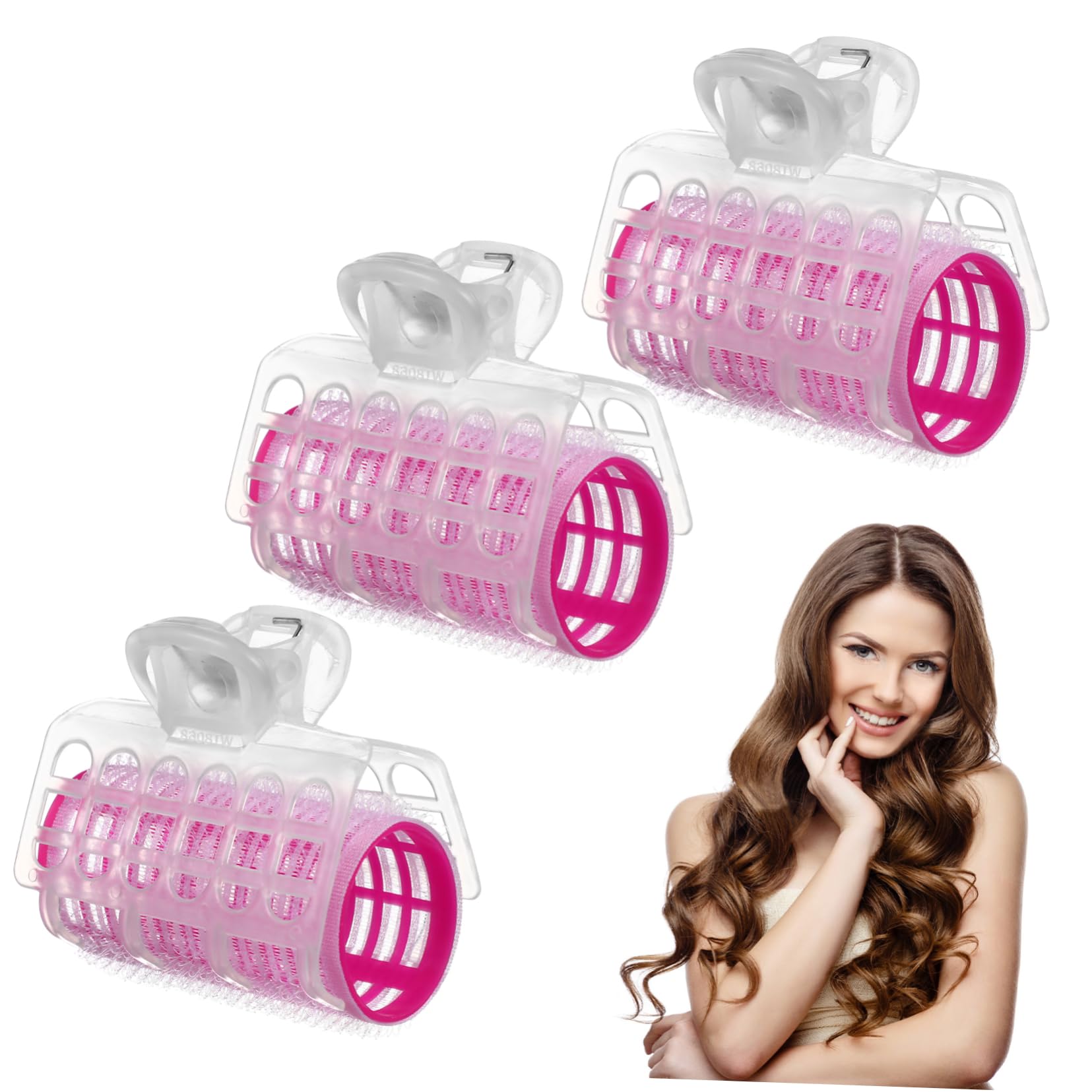 VALICLUD 3pcs Self-adhesive Grip Billed Styling Hair Roller Salon Roller for Hair Clips Volumizing Curlers Hair Curler Tools Bobby Glue Woman Curls Rollers Hair Curler Roller